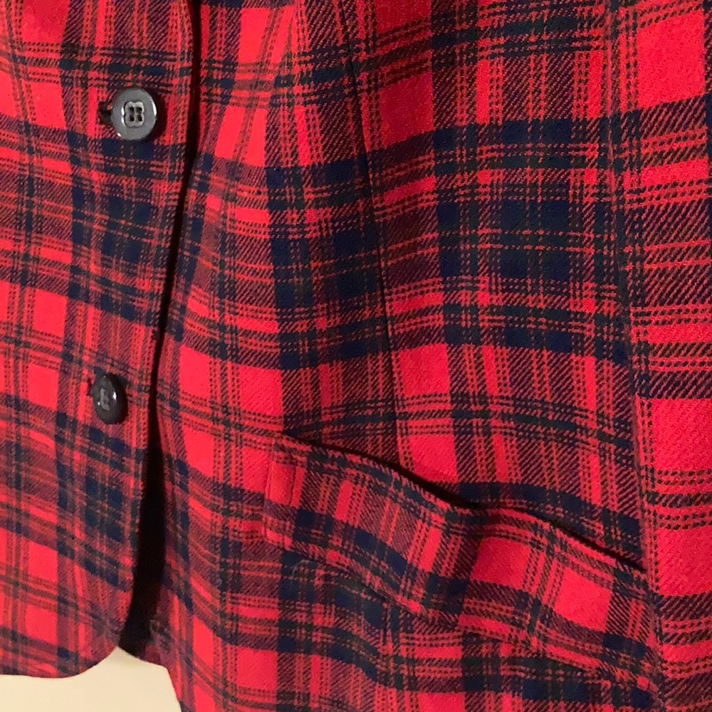 Red Plaid Pendleton Jacket - image 3
